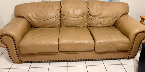 Leather sofa and couch