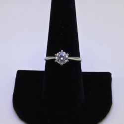 1 CT Genuine Moissanite Engagement Ring Sz 8