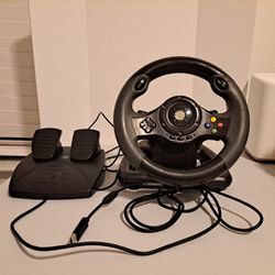 HORI EX2 Racing Wheel and Pedals for Xbox 360 Wired USB Connection 
