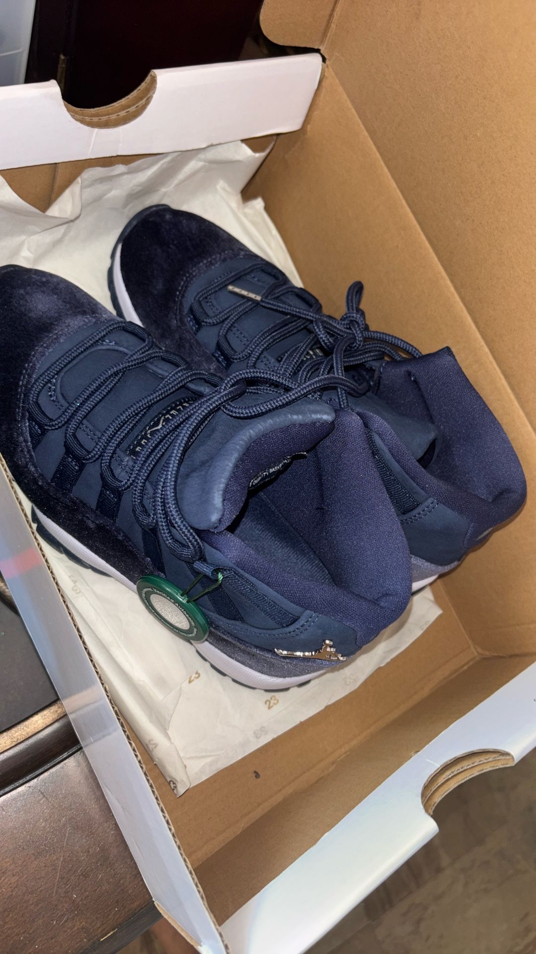 Velvet Blue Jordan 11s