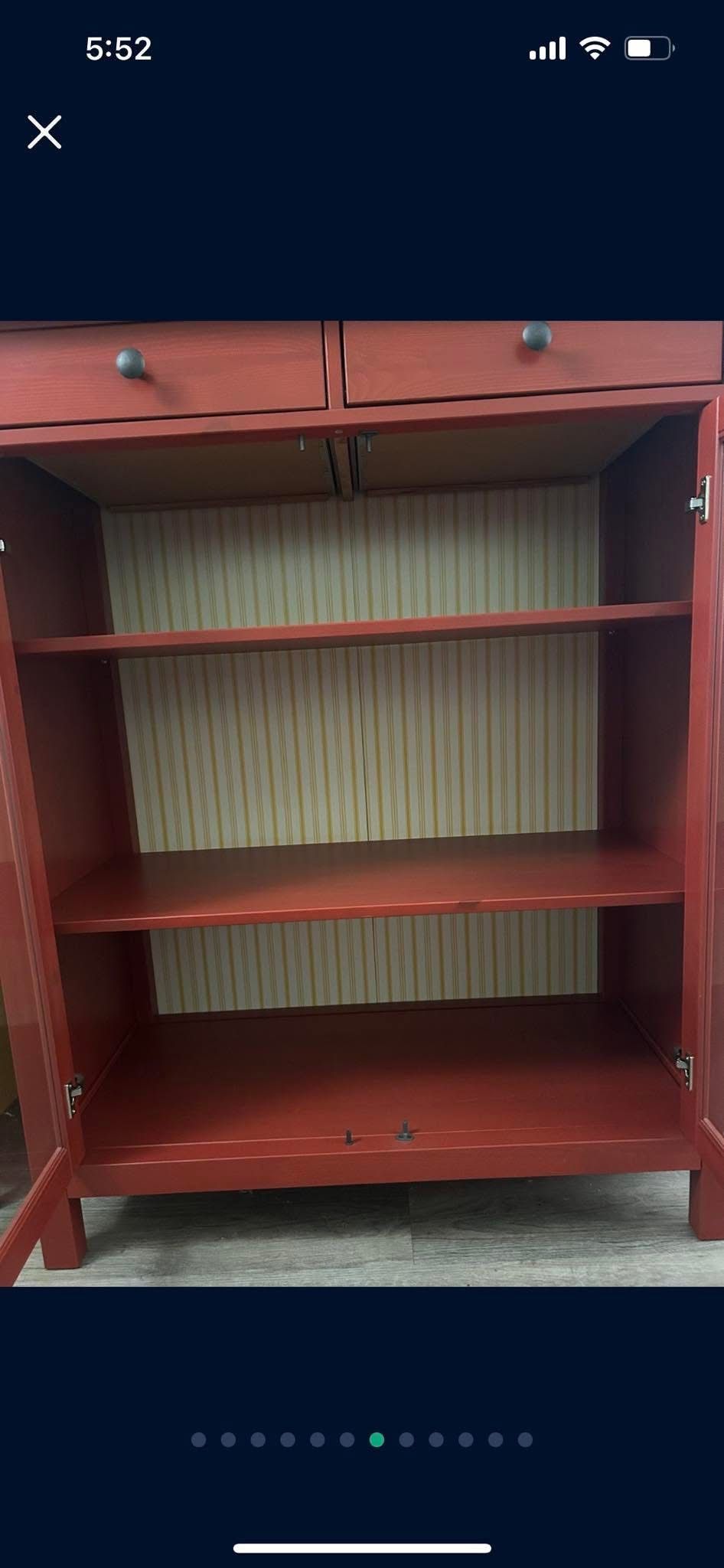 Red Hemnes Cabinet