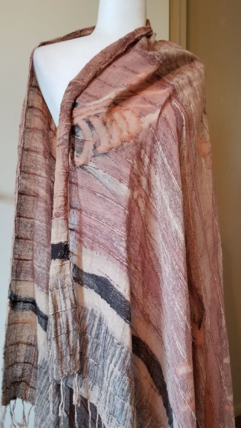 Blanket size scarf throws