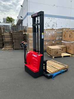 Electric Walkie Stacker Forklift • New Unit • Warehouse Lifting Equipmen