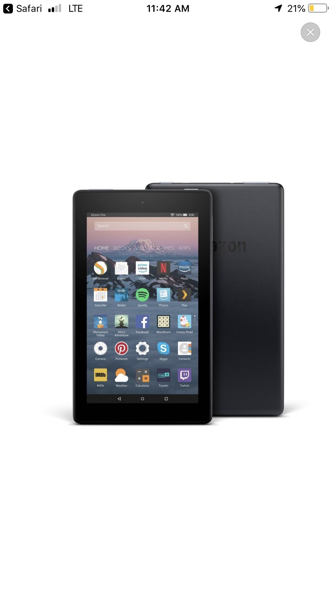 Amazon Fire 7 tablet with Alexa