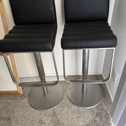 2 Leather Barstools -great Condition 