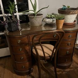 Antique Kidney Shaped Desk