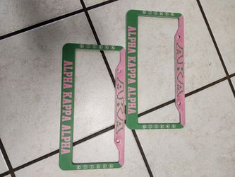 Gently Used Alpha Kappa Alpha License Plate Frame 