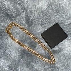 gold stainless steel cuban necklace