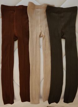 NEW! 3 pair girls cotton leggings. Size 2-3