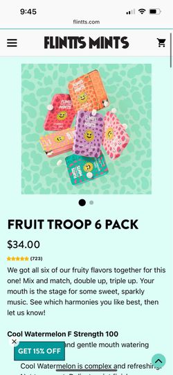 Flintts Mints Fruit Troop 6 pack