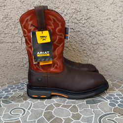 WORK BOOTS ARIAT STEEL TOE ELECTRIC HAZARD SIZE 8 MENS 