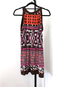 y2k MyMichelle Medium Sleeveless Geometric Patterned Summer Dress