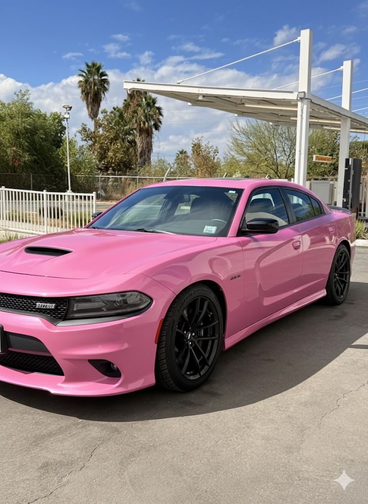 Custom Pink Color Change Protection Film – Dodge Charger