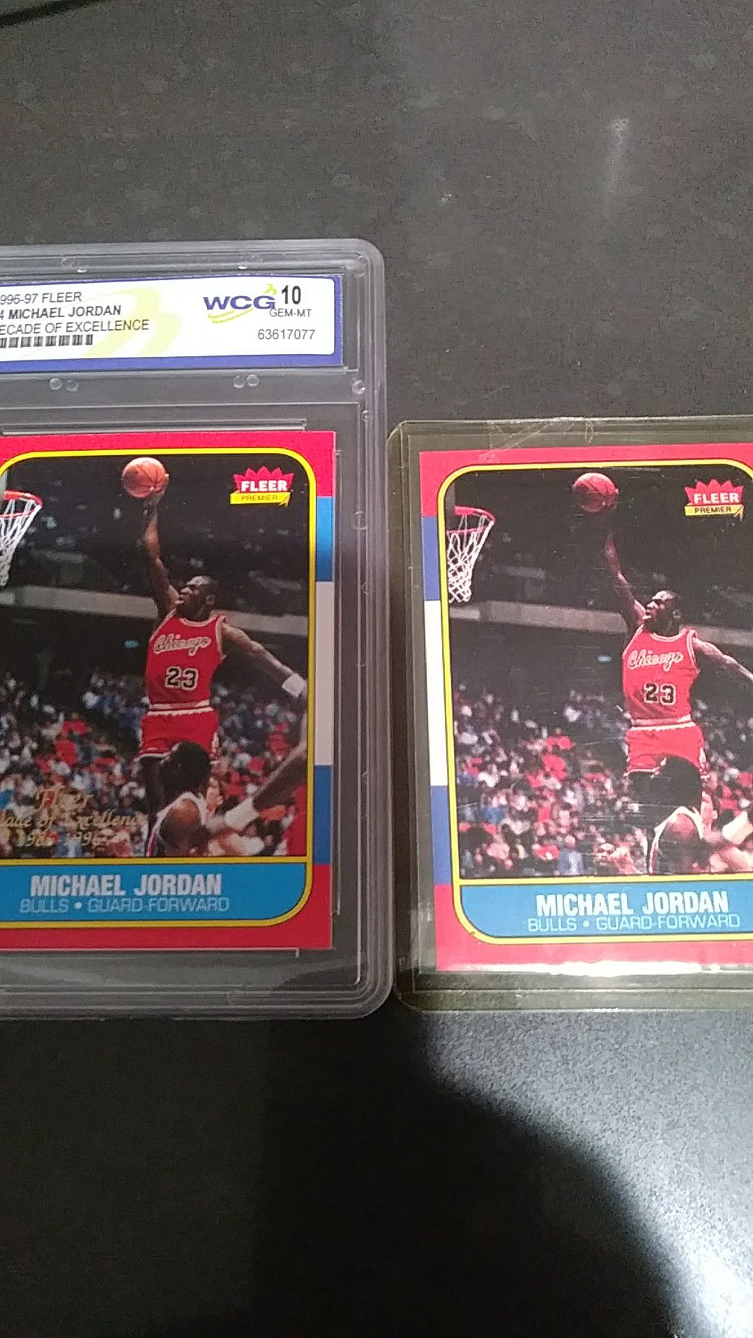 Jordan cards one number #4 decade of Excellence mint 10 the other reprint of 57