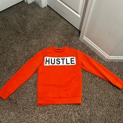 Orange hustle sweater