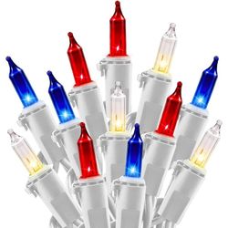 200 LED Patriotic String Lights 42FT Waterproof 4th of July Indoor Outdoor