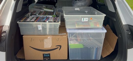 Bulk Media Lot 300 Items (DVDs, CDs, Games, VHS) Cheap Katy Pickup