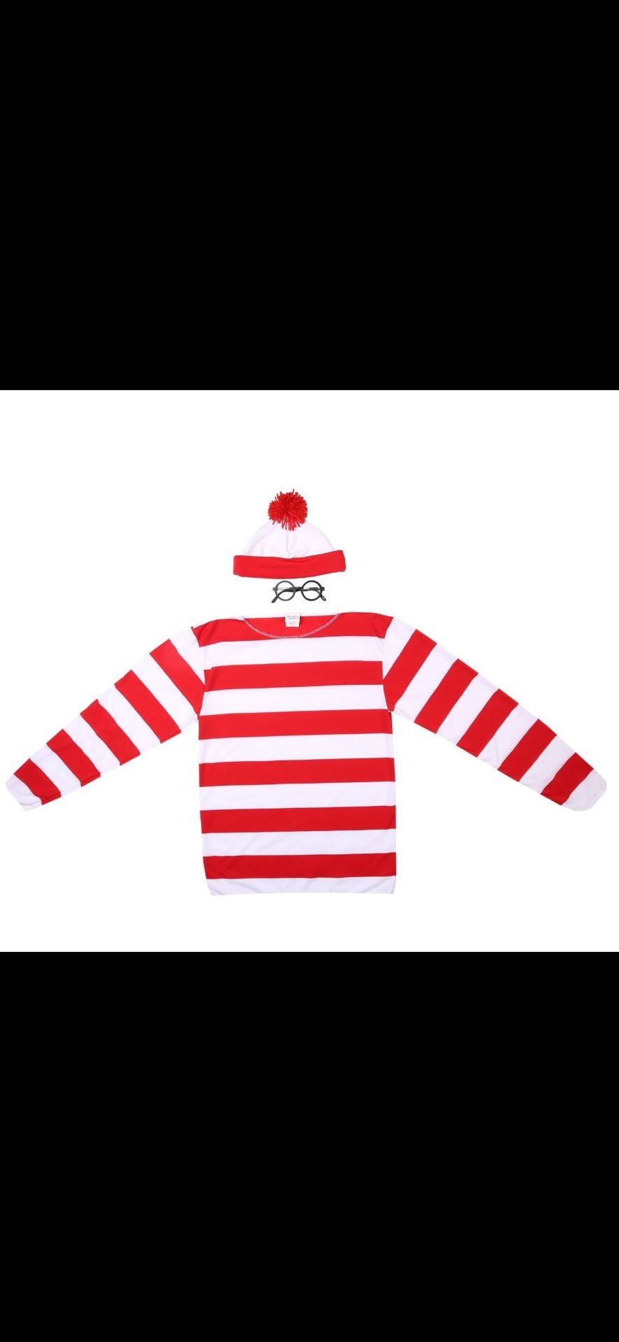 Halloween Where's Waldo - Beanie, Glasses, Shirt