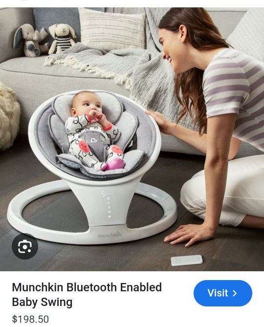munchkin bluetooth baby swing with remote.