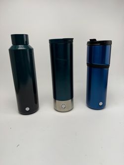 3 Starbucks Metal Coffee Cups Tumblers