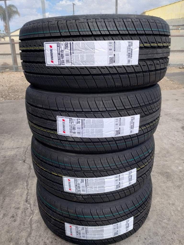 Tires New 235 40R19 Uniroyal Tiger Paw Touring $550×4 Install Mount And Balance 
