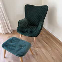 Modern Green Chair And Stool