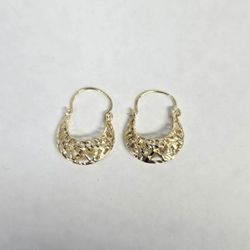 10kt Gold Basket Hoops