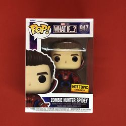 Funko Pop! Marvel Studios What If? Zombie Hunter Spidey 947 Hot Topic Exclusive 