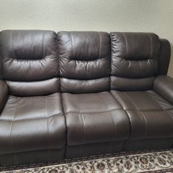 Reclining Leather Couch And Love Seat