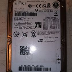 Fujitsu MHW2120BH 120GB Sata Hard Drive P/N: CA06820-B40700C1 F/W: 00808918