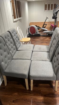 Dining chairs fabric 6 total
