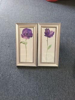 Floral 2 Piece Wall Art 12" X 24" Each