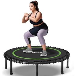 48" Foldable Mini Trampoline, 450LBS/550LBS Fitness Trampoline with Durable Bungees, Stable & Quiet