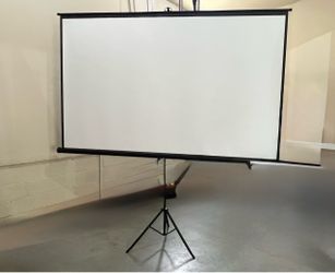 120 in portable projector screen with stand