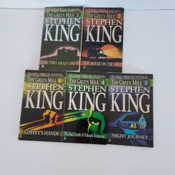 Stephen King "The Green Mile" Book Set 1, 2, 3, 4, 5 Serial Thriller - Paperback