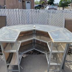 Outdoor U-shaped Bar + 2 Bar Chairs