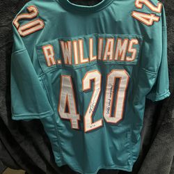 signed Ricky Williams jersey authentic