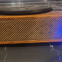 Wockoder Bluetooth Speaker With Record Player And Aux Input