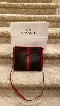 Coach Beautiful Logo Leather Crossbody. New With Tag. Paid $250.