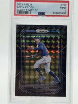 Andy Pages 2023 Prizm Black Finite 1/1 Los Angeles Dodgers