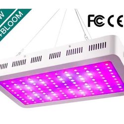 1200W LED Grow Light,Full Spectrum Double Switch Plant Light with Veg and Bloom Button, Thermometer Humidity Monitor, Adjustable Rope, Grow Lamp for I