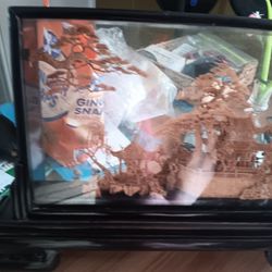 Vintage Chinese Cork Carving Diorama “San You” Glass Case Pagoda Scene Handcrafted