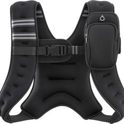ZELUS Weighted Vest Adjustable Reflective Running Strength Training 6-30 LBS