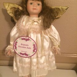 New- Porcelain Angel Doll $5