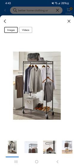 Better Homes Garment Rack on Wheels..