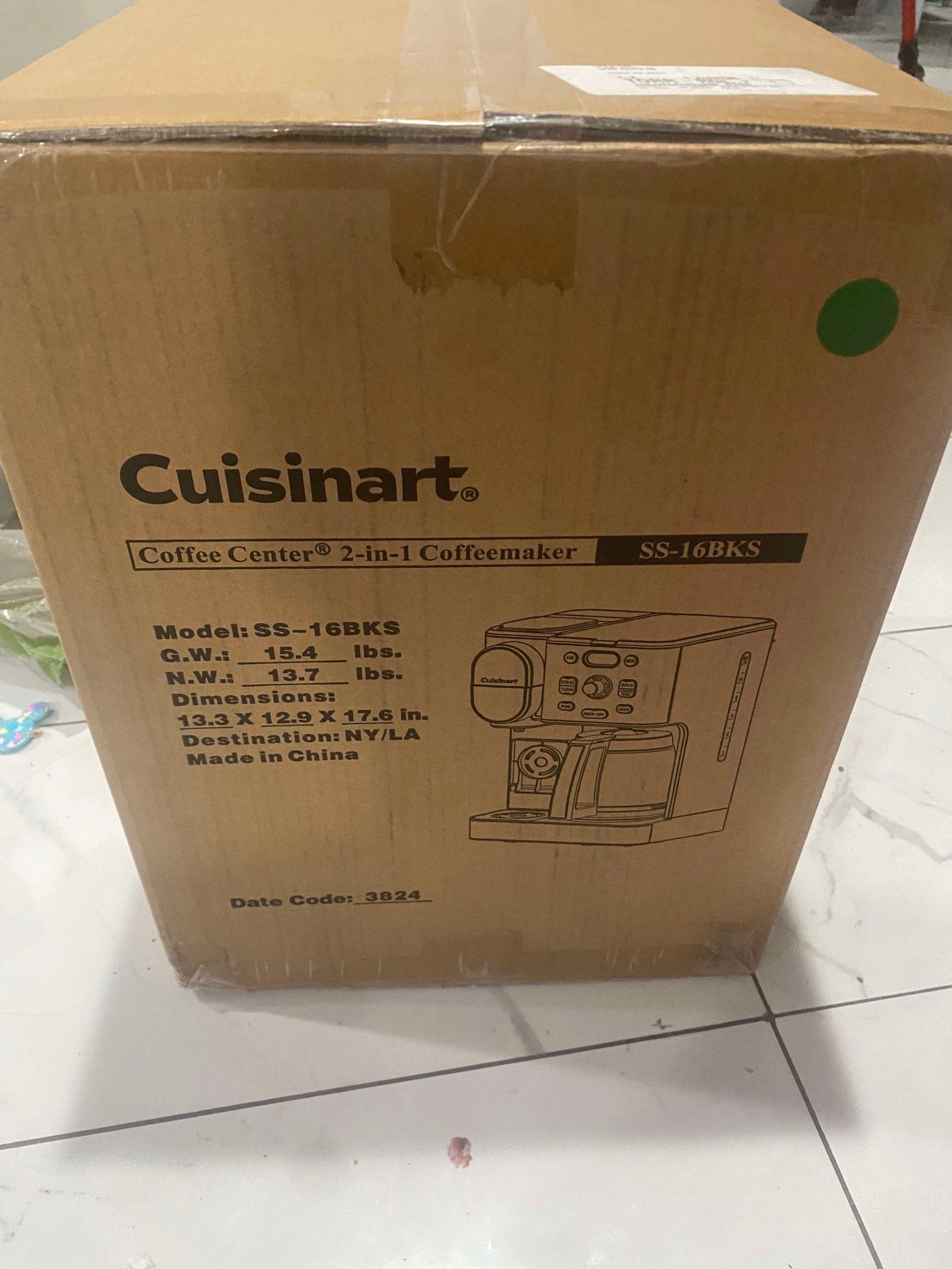 Cuisinart 12 Cup 2-In-1 Coffee Center Coffeemaker Black Stainless Steel SS-16