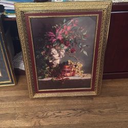 Vintage Gold Gilded Framed Picture