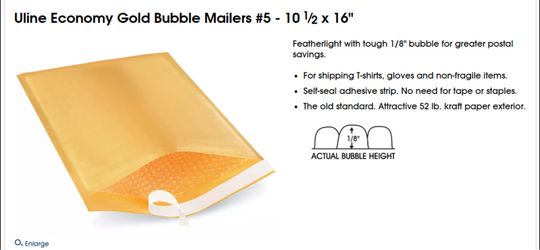 Bubble mailers