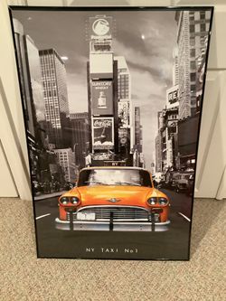 framed taxi poster 