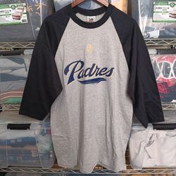 San Diego Padres Vintage Lee Sport Men's 3/4 Sleeve Tee 2005 Season Large